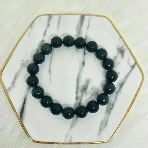 Rainbow Eye Obsidian Beaded Bracelet - Picture 4 of 6